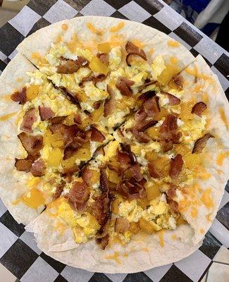 Breakfast pizza- breakfast special