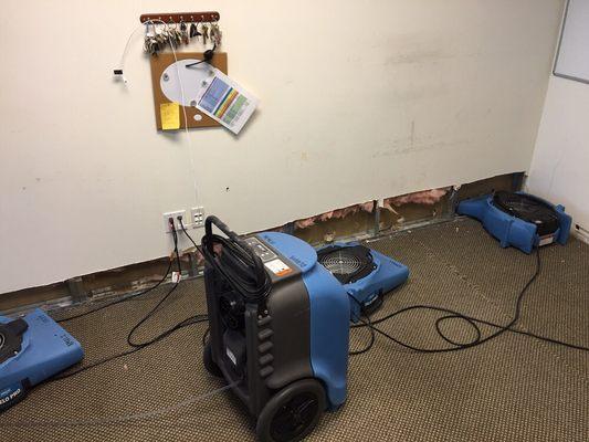 Water damage restoration.