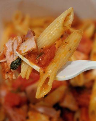 Pasta Penne, excellent with smoked chicken and perfect penne, a must order