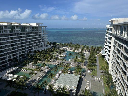 View from adults only rooftop pool