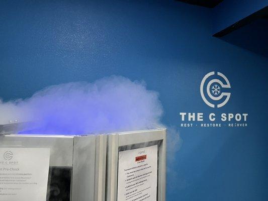 The CryoSauna in its pre-cool stage