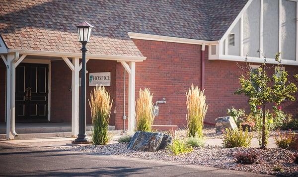 Northern Colorado Hospice landscape installation and brick pathway