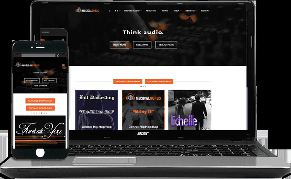 Some web design work we did for an online audio file marketplace where music authors can share, purchase or sell their work.