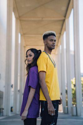 Tee Styled presents Premium Collection. Style# TS4300-Unisex 4.3oz Combed Ring Spun SS Tee. Exclusive colors inspired by Lakers.