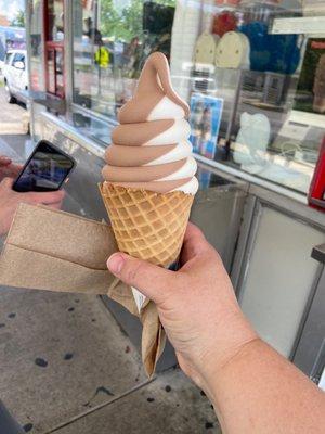 Soft serve waffle cone