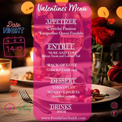 Valentine's  Menu