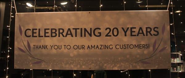 We are so thankful to our clients for 20 fabulous years in business!