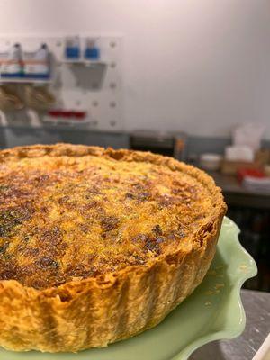 Broccoli Cheddar Quiche