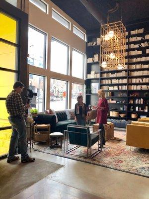 THIS Library is my American Dream! Filming in Downtown Nashville today.