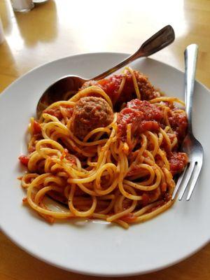 Spaghetti & meatballs lunch special!