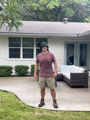 In just 2 hours, we made a massive difference. This patio was once full of mildew and algae, but now is cleaner in ever.