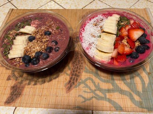 Both Acai Bowl and Pitaya Bowl, a lot for your money!