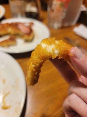 Mozzarella sticks (soggy)