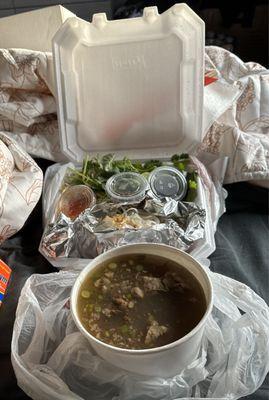 Pho beef and brisket