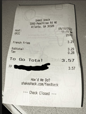 My Receipt.