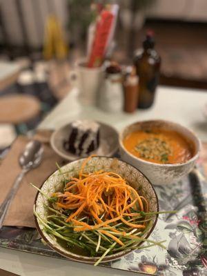 Soup of the day + half bowl and brownies.