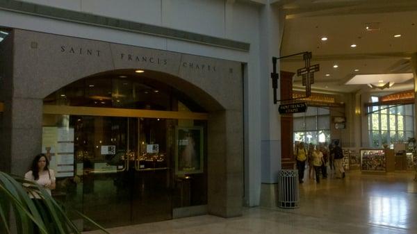 The chapel is in the Prudental Center near the Hynes Convention Center enterance