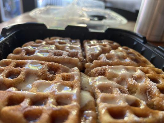 Cinnamon Bun Waffle!