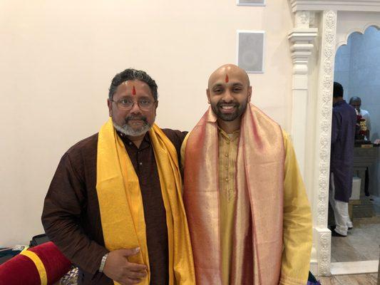 Prakash Rao & Sumanth Swaminathan at Bharatiya Temple, Pennsylvania: 2019