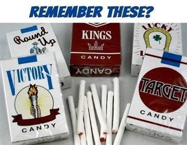 Candy cigarettes-now called candy sticks...