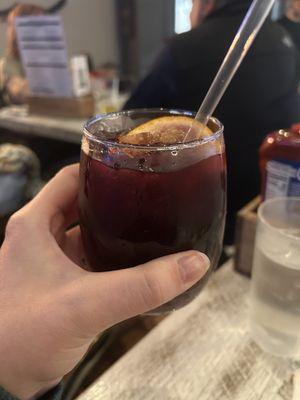 Spiced cranberry red sangria - YUM.