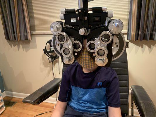 Eye doctor exam