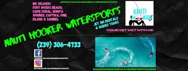 Nauti Hooker Watersports business card