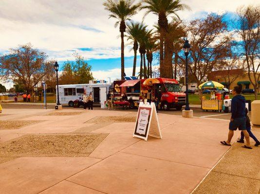 2020 a couple food trucks at The Chocolate Experience in Glendale