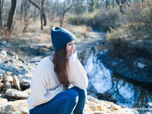 Great senior picture location by the new bridge addition at Ernie Miller Nature Center