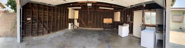 Before: unfinished garage