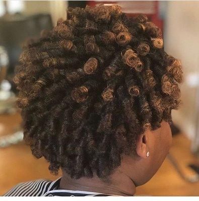 Natural hair rod set