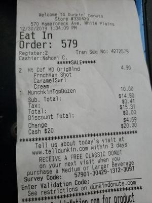 My receipt!