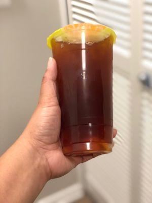 Guava iced tea with Rainbow jelly