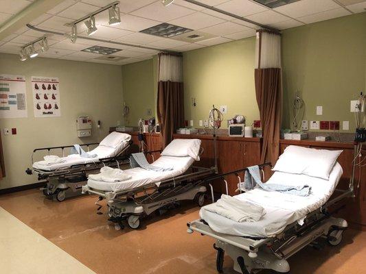 Recovery wing, patient beds