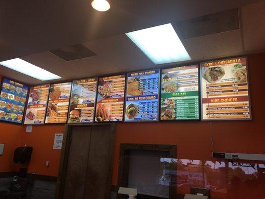 Menu display