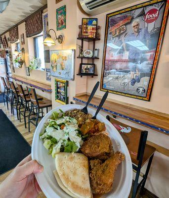 Curry Fried Chicken plate