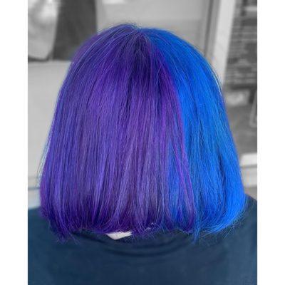 Haircut + Vivid color done by stylist Nikky