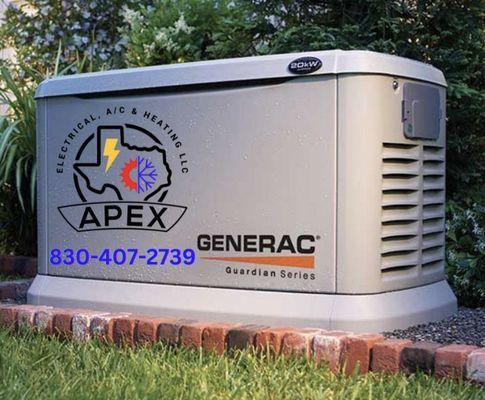 Backed by 30+ years of combined experience, Apex Electrical, A/C & Heating always gets the job done right! certified Generac dealer