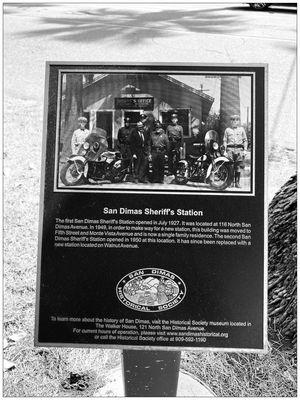 San Dimas Sheriff's Station Info Landmark.