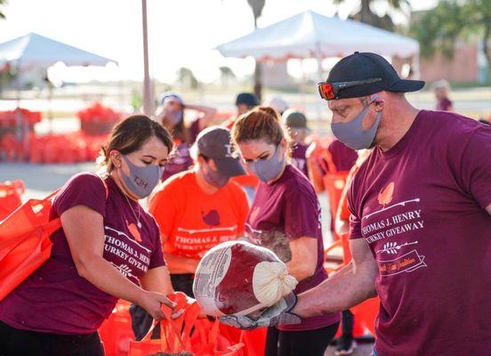 Turkey Giveaway 2020 - Thomas J. Henry Staff Volunteers