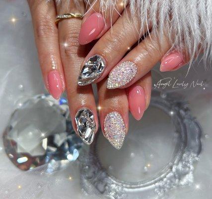 Swarovski Crystal & Pixie Nail Art