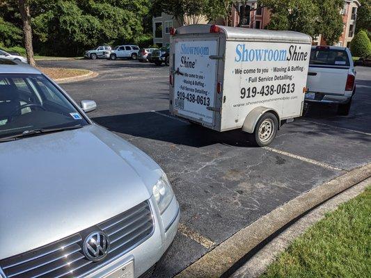 Showroom Shine on-site in Chapel Hill. Thank you, Ricky and Michael!