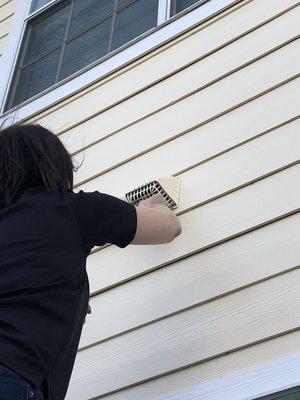 Dryer vent cleaning