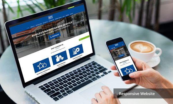 Website design and mobile optimization for Burgess Maintenance Service.