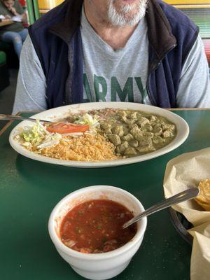 Salsa & Chile Verde platter