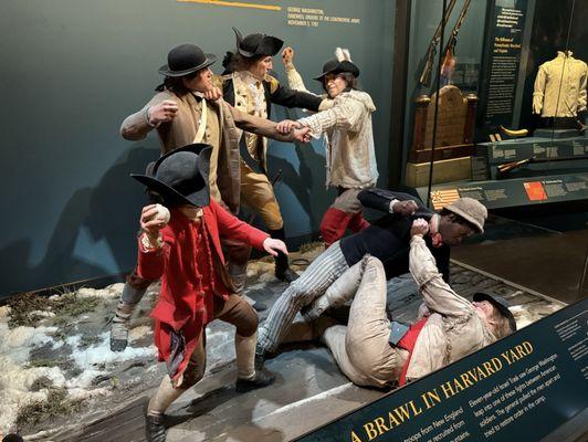 That's General Washington trying break up a fracus between his own men.