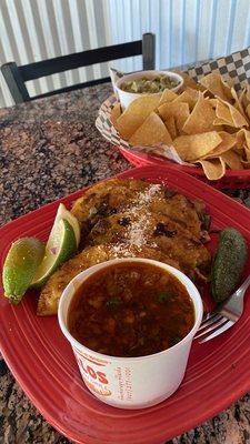 Guacamole Dip and quesa Birria Combo Plate.