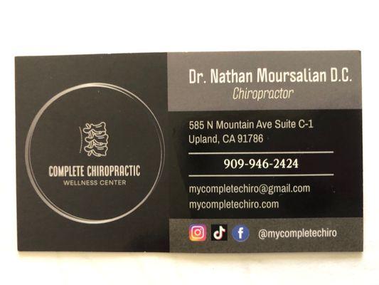 Business Card w/ Social Media Info