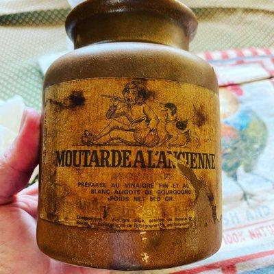 Awesome antique French mustard jar I found! Love it!