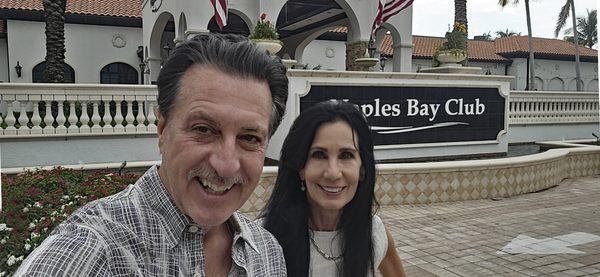 ROSARIO S. CASSATA AND CAROLYN AT THE NAPLES BAY CLUB AND MARINA IN NAPLES, FLORIDA.